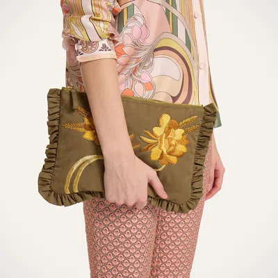 La Doublej Hand Pochette In Metallic