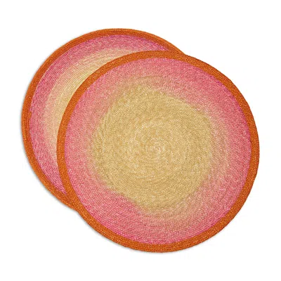 La Doublej Handpainted Sunset Placemats, Set Of 2