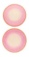 La Doublej Handpainted Sunset Placemats Set Of 2 Gradient