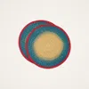 La Doublej Handpainted Sunset Placemats Set Of 2 In Blue