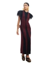 La Doublej Harlequin Sleeveless Dress Bordeux / Black In Burgundy