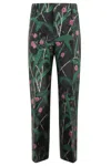 La Doublej Hendrix Cropped Bamboo Jacquard Pants In Multi