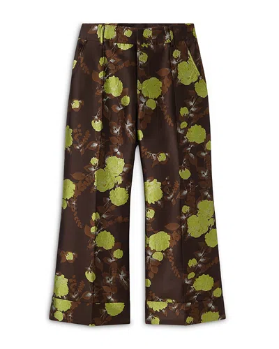 La Doublej Hendrix Jacquard Pants In Brown