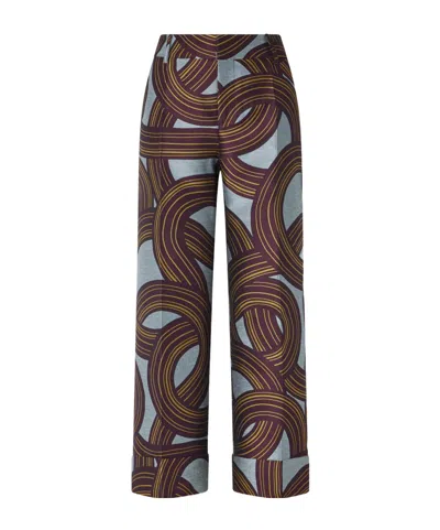 La Doublej Hendrix Cropped Jacquard Straight-leg Pants In Multi