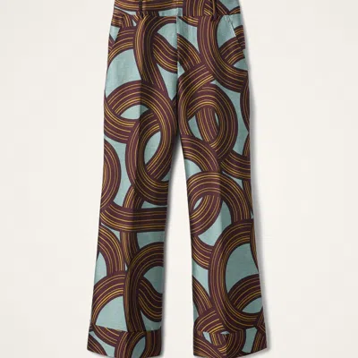 La Doublej Hendrix Cropped Jacquard Straight-leg Pants In Multi