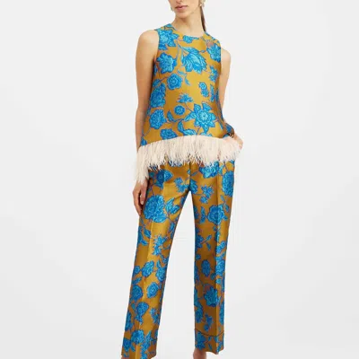 La Doublej Hendrix Pants In Hottie Turquoise