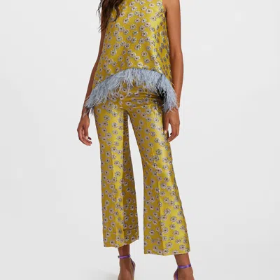 La Doublej La Double J Woman Pants Marigold Size L Polyester, Cotton, Metallic Fiber, Silk, Polyamide In Margarita
