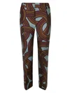 La Doublej La Double J Hendrix Jacquard Flared-leg Trousers In Multi