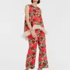 La Doublej Hendrix Pants In Pink Dahlias