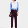 La Doublej Peggy Tuxedo Shirt In Pixel Blue