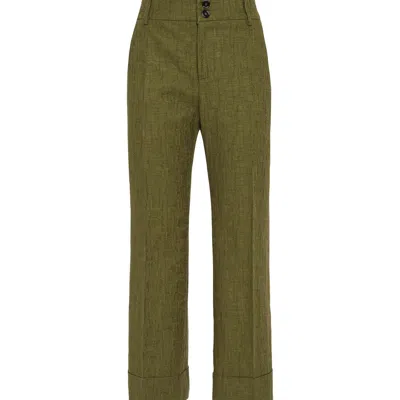 La Doublej Hendrix Trousers In Solid Camouflage