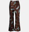 La Doublej La Double J Hendrix Jacquard Flared-leg Trousers In Multi