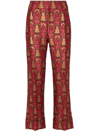 La Doublej Hendrix Straight Trousers In 粉色