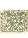 La Doublej Herringbone Placemats Set Of 2 In Grün