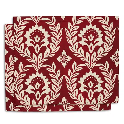 La Doublej Herringbone Table Mats, Set Of 2 In Red