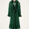 La Doublej Lace-embellishment Midi Dress In Green