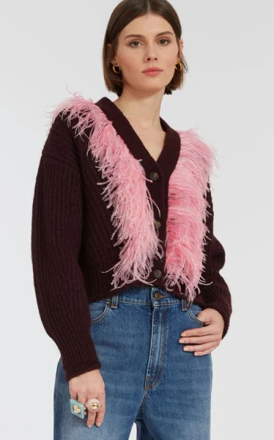 La Doublej High Kick Cardigan In Brown