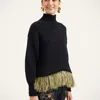 La Doublej High Kick Sweater In Solid Black
