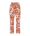 La Doublej Hendrix Printed Straight-leg Pants In Brown
