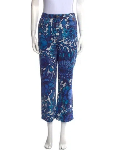 Pre-owned La Doublej High-rise Straight Leg Jeans In Blue