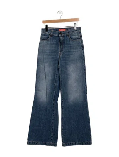 Pre-owned La Doublej High-rise Wide Leg Jeans In Blue