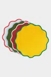 La Doublej Housewives Cloud Placemat Set Of 4 In Rainbow