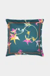 La Doublej Housewives Cushion In Orchidee Petrolio