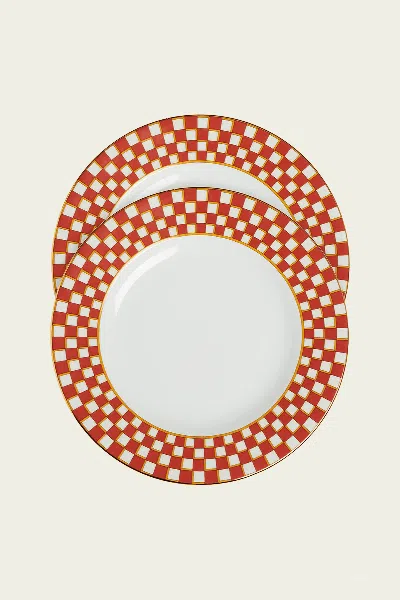 La Doublej Housewives Dinner Plates Set Of 2 In Apollo In White