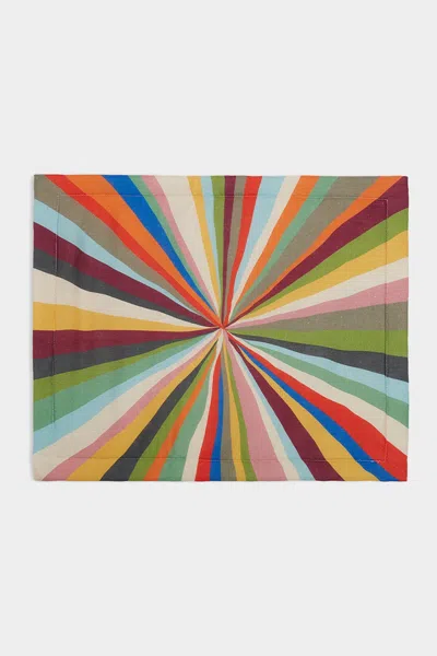 La Doublej Housewives Placemat Set Of 2 In Rainbow Rays In Multi