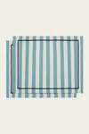 La Doublej Housewives Placemat Set Of 2 In Riviera Sky Blue