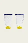 La Doublej Housewives Quilted Glasses Set Of 2 In Yellow