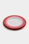 La Doublej Housewives Soup And Dinner Plate Set Of 2 In Rainbow Rosa