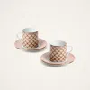 La Doublej Impero Espresso Cup Set Of 2 In Odysseus Dusty Pink