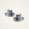 La Doublej Impero Espresso Cup Set Of 2 In Odysseus Midnight Blue