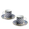 La Doublej Impero Espresso Cups, Set Of 2 In Blue
