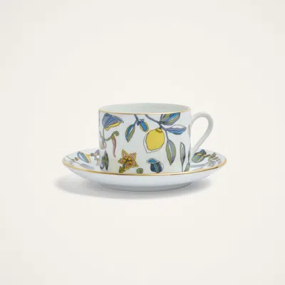 La Doublej Impero Tea Cup Set Of 2 In White