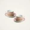 La Doublej Impero Tea Cup Set Of 2 In Odysseus Dusty Pink
