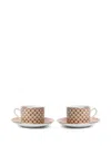 La Doublej Impero Tea Cups (set Of Two) In Pink