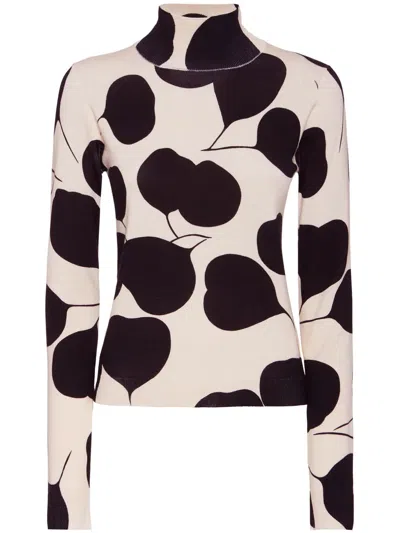 La Doublej Silky Turtleneck Top In Lunaria Light Pink In Multi