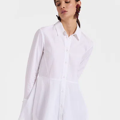 La Doublej Iris Shirt In Solid White