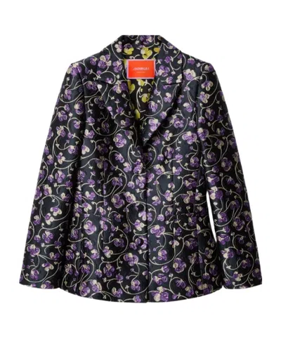 La Doublej Jacquard Floral Blazer In Multi