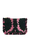 La Doublej Jeans-clutch Aus Jacquard In Rosa