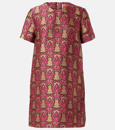La Doublej Jacquard Minidress In 粉色
