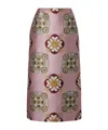 La Doublej Jacquard Pencil Skirt In Pink
