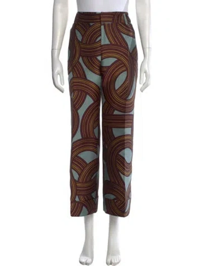 Pre-owned La Doublej Jacquard Wide Leg Pants In Multi