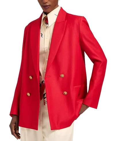 La Doublej Double-breasted Blazer In Red