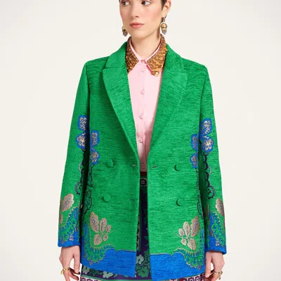 La Doublej Jagger Jacket In Green