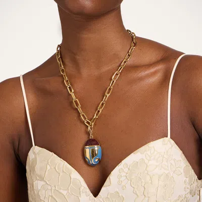 La Doublej Jj Scarab Charm In Gold