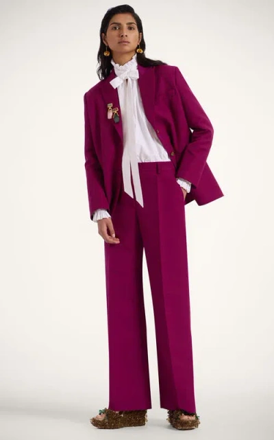 La Doublej Jones Jacket In Burgundy