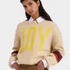La Doublej Joy Sweater In Color Block Beige & Yellow